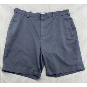 Brooks Brothers Shorts Mens 36 Navy Advantage Chino Stretch Flat Front Casual